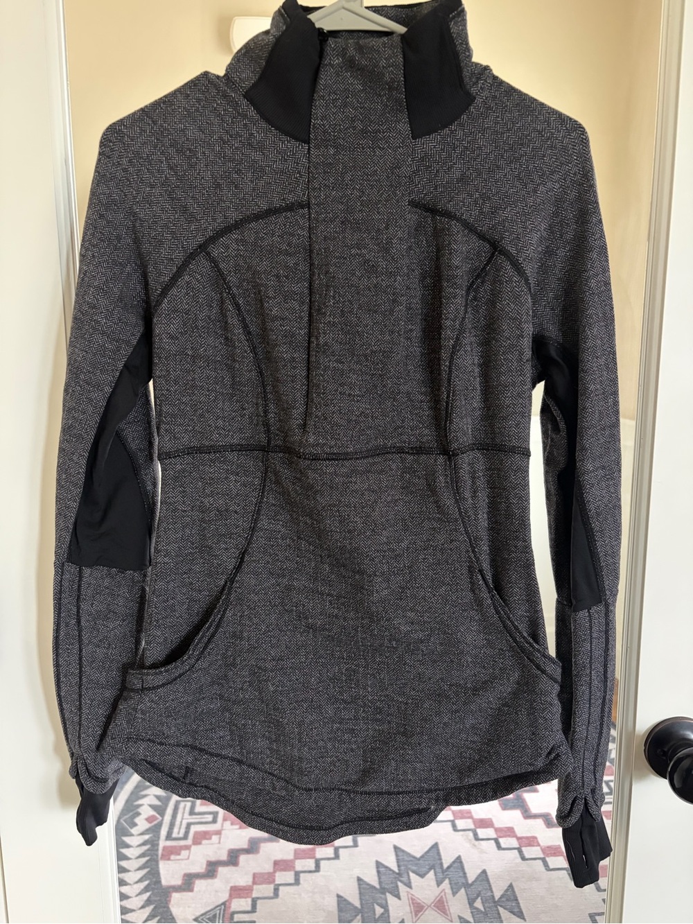 lululemon athletica Heathered Charcoal Pullover Hoodie